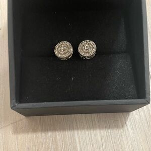 Kay Jewelers Silver and Gold Stud Earrings
